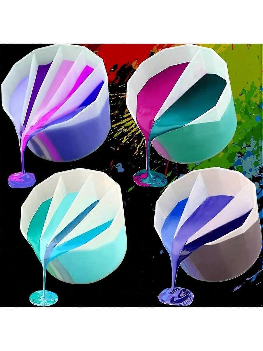 Silicone Resin Casting Cups With Multiple Compartments, Reusable Color Mixing And Mold Making Tools Suitable For DIY Jewelry, Acrylic Paints And Fluid