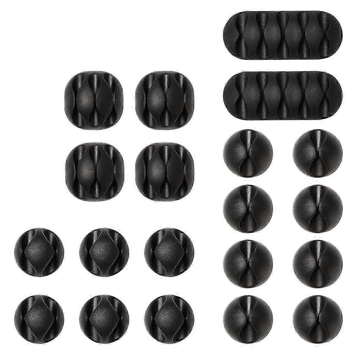 Cable Clips Cable Holder, Versatile Cable Management Cable Organizer Set for Desktop, Power Cable, 20 Pieces