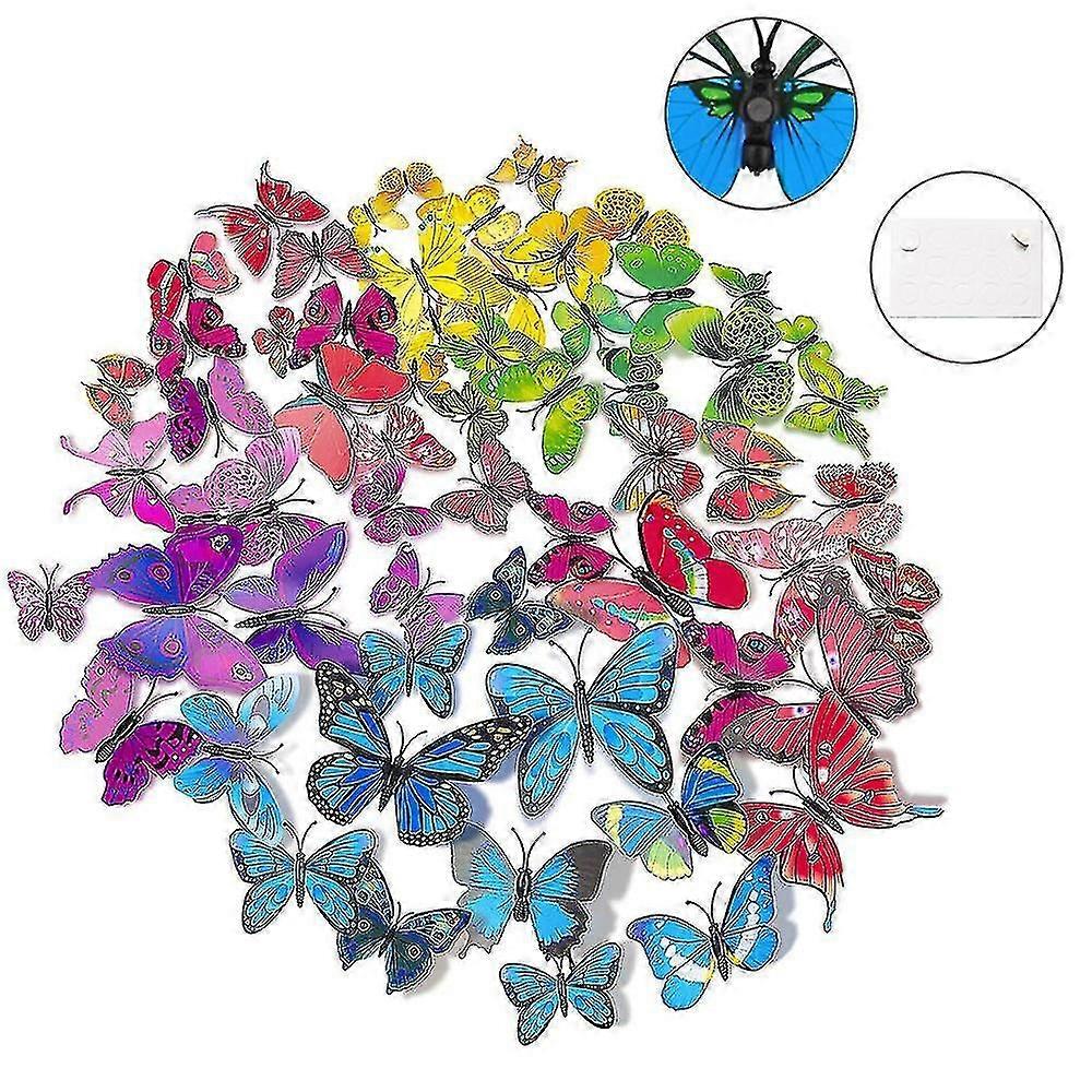 72pcs Butterfly Wall Decals 3d Butterflies Decor For Wall Removable