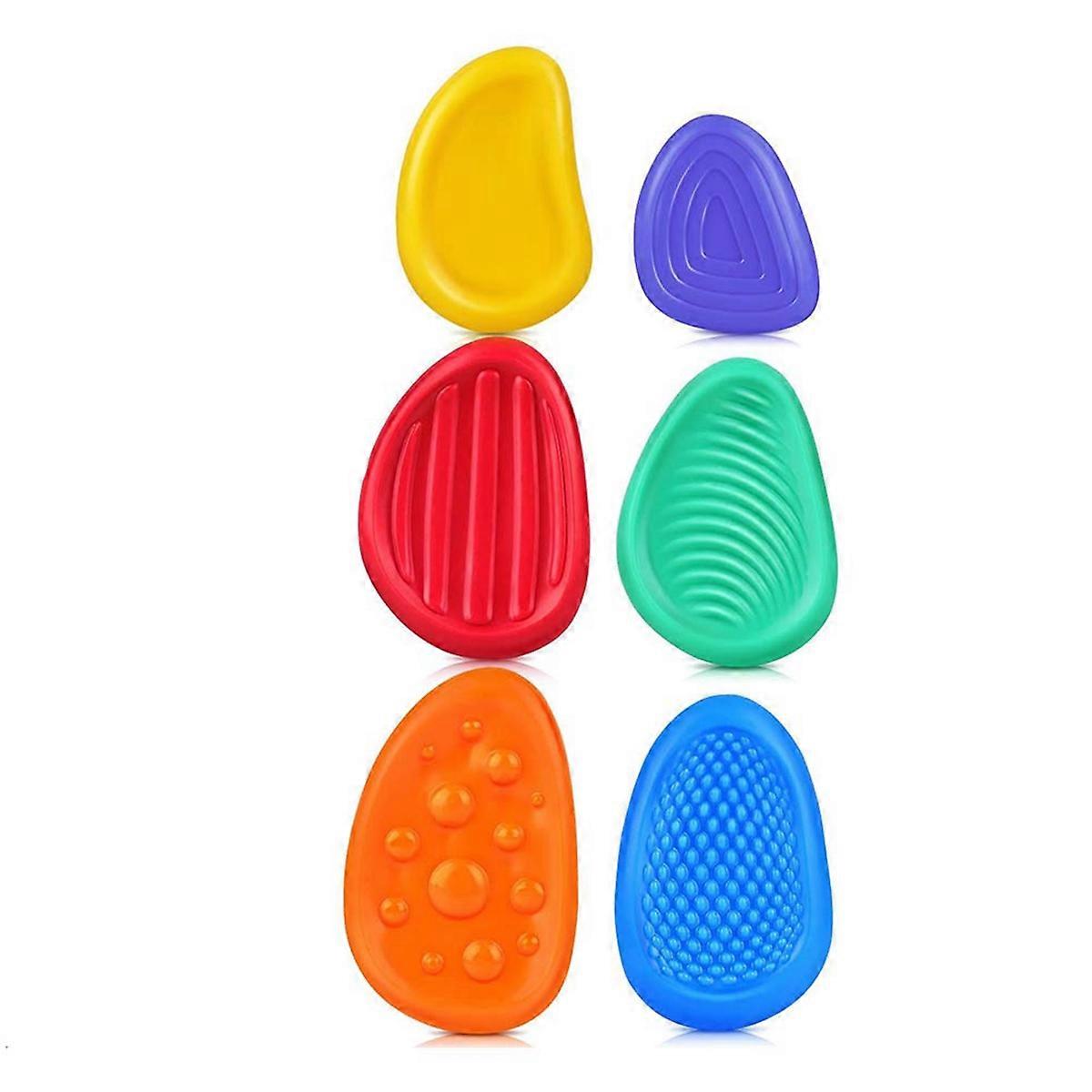 6Pack Sensory Stone Textured Worry Stone for Autism Kids Calming Down Fidget Stress Toys for Anxiet