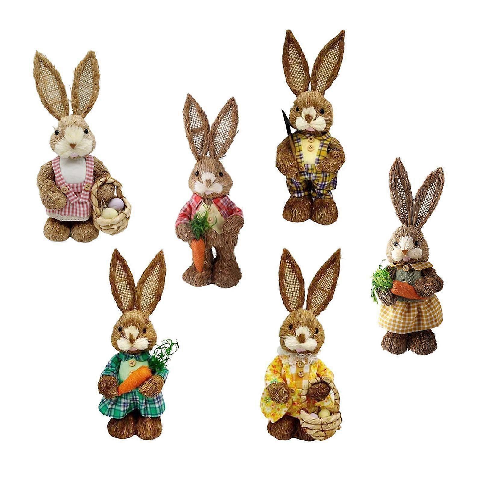 Straw Bunny Easter Decoration and garden Ornament