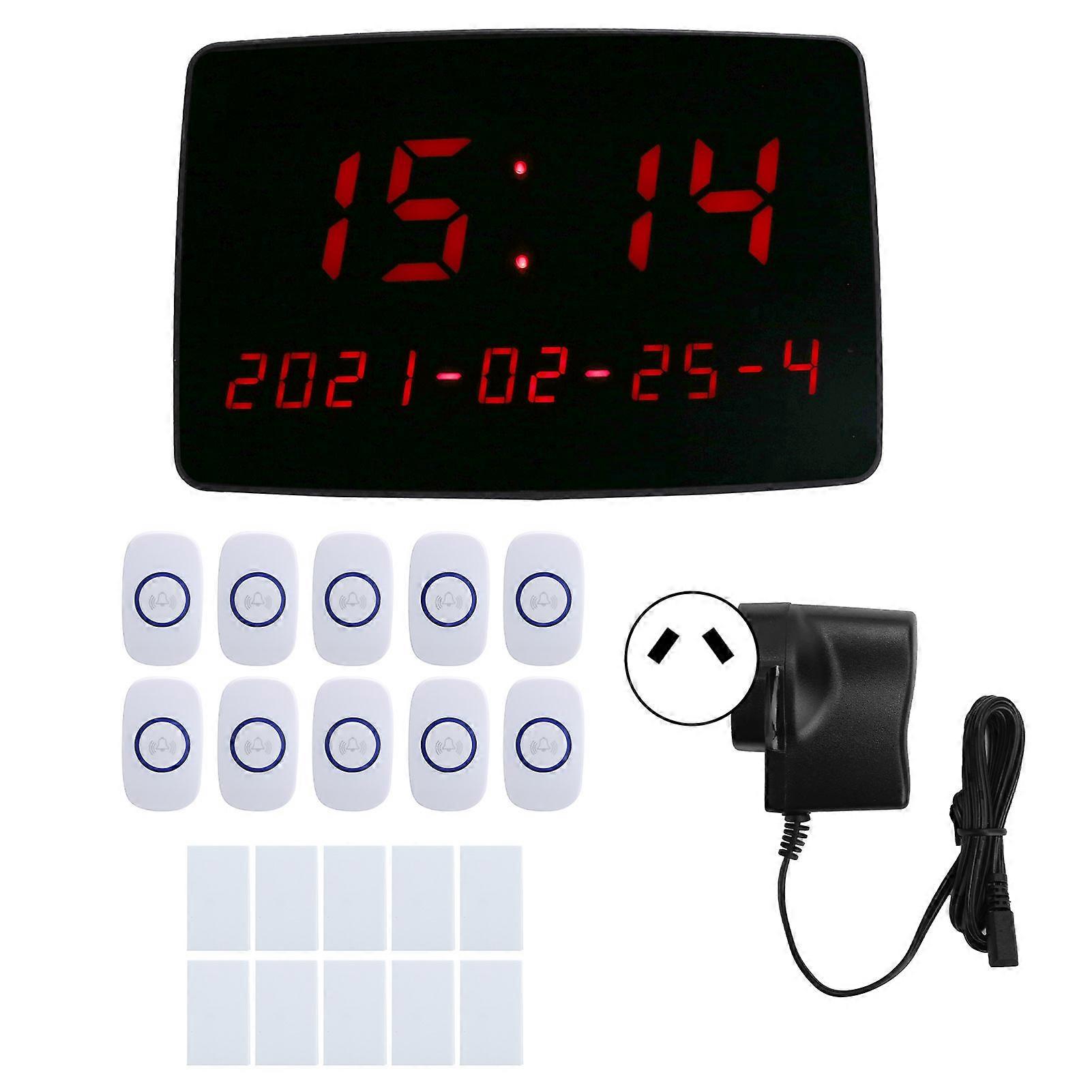 1 to 20 Wireless Pager Call Bell Signal Transmission Calling Button Equipment 110‑240V