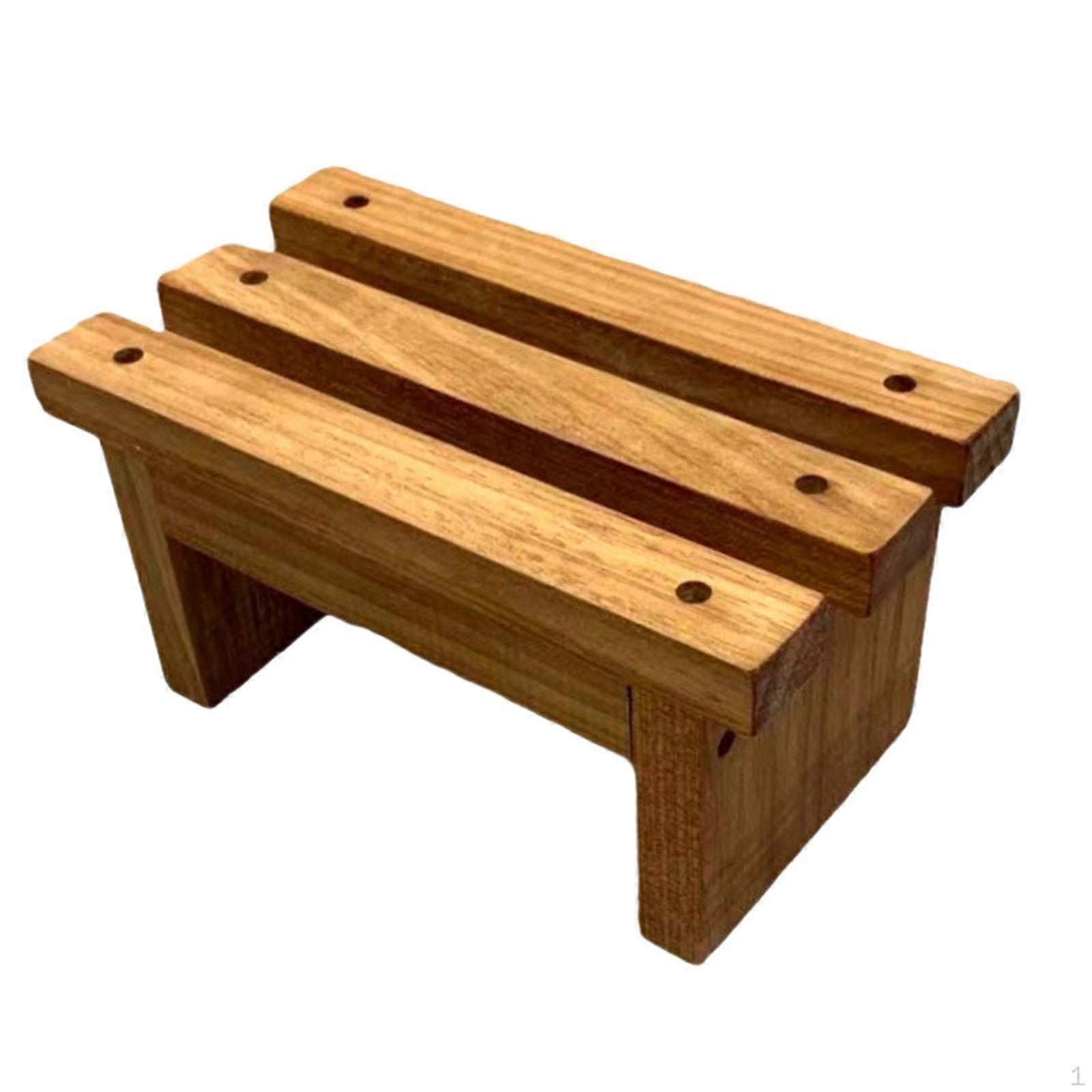 Bath Bucket Wooden Stool Bathing Chair Footrest Step Footstool Home Foot Rest Wood