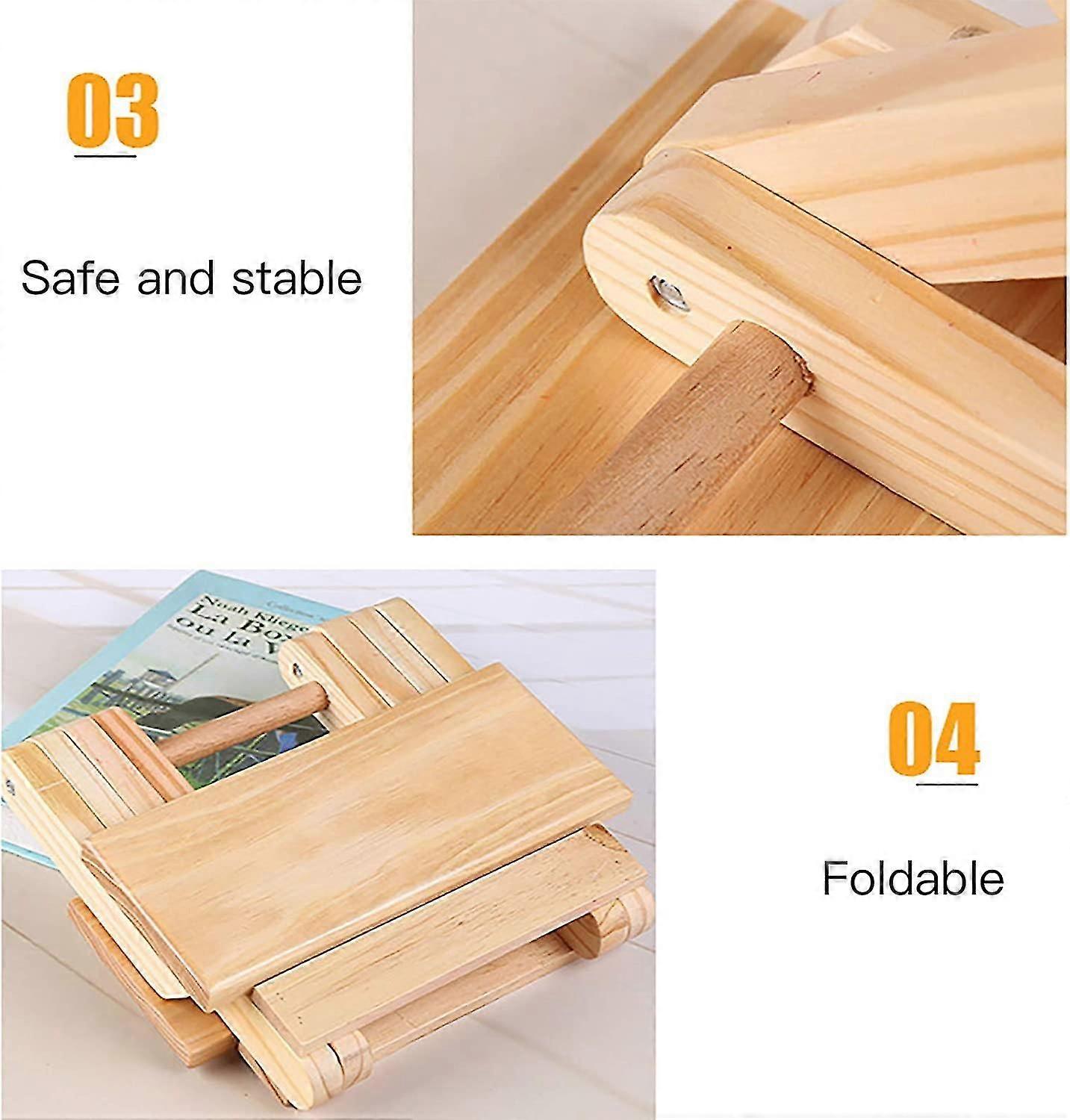 Tabouret Pliable En Bois Style Bambou Pour Salle De Bains