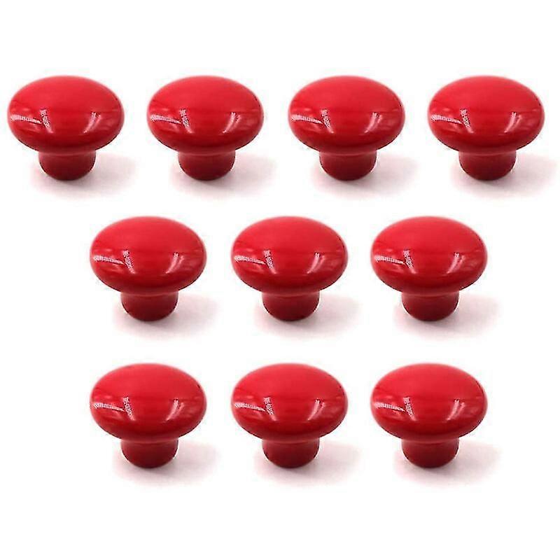 درج سيراميك أحمر يسحب ومقابض مقبض باب مقبض الأثاث لغرفة الأطفال حزمة من 10