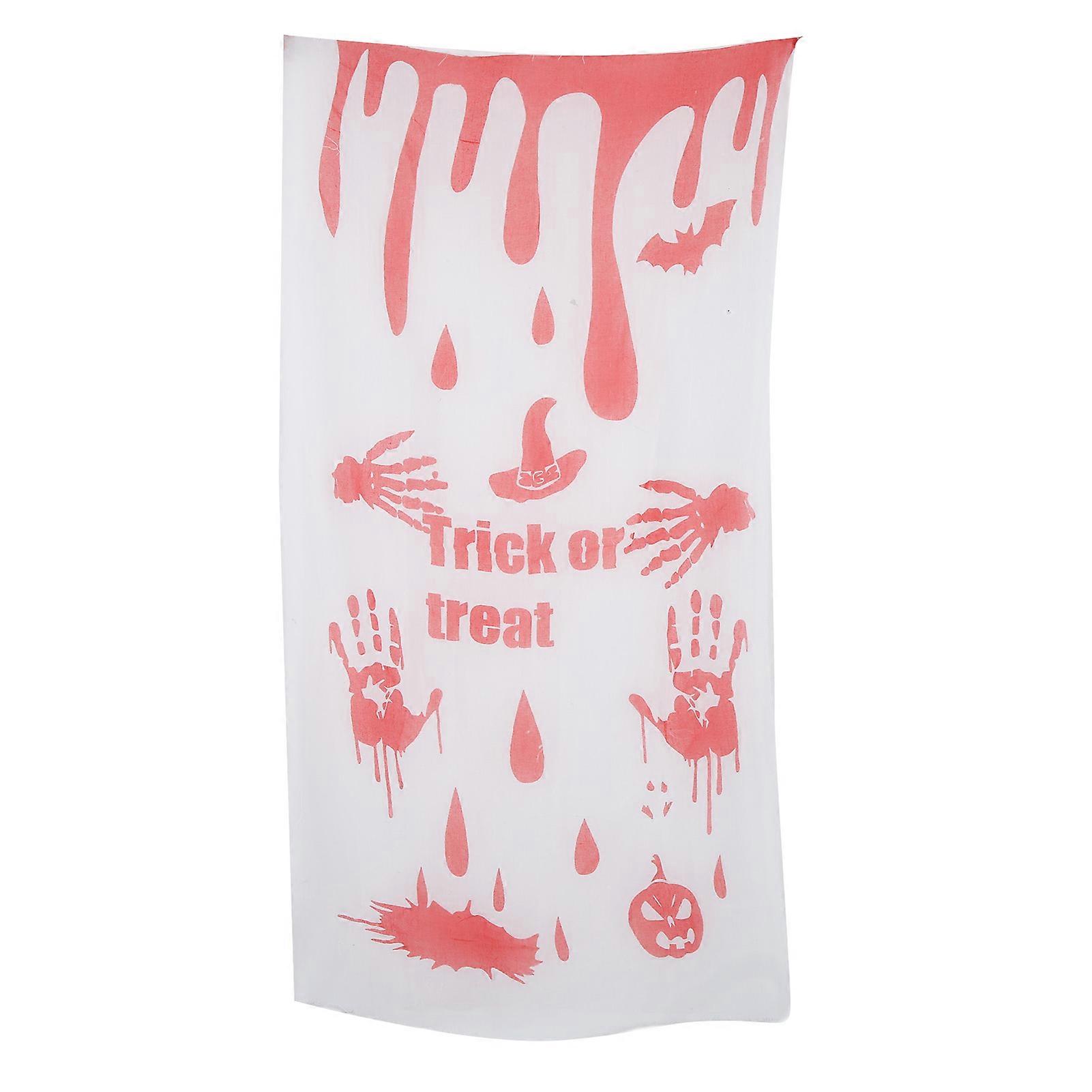Halloween Blood Door Gauze Create New Decoration Easy Use Reusable Halloween Wall Decor for Zombie Party Haunted House