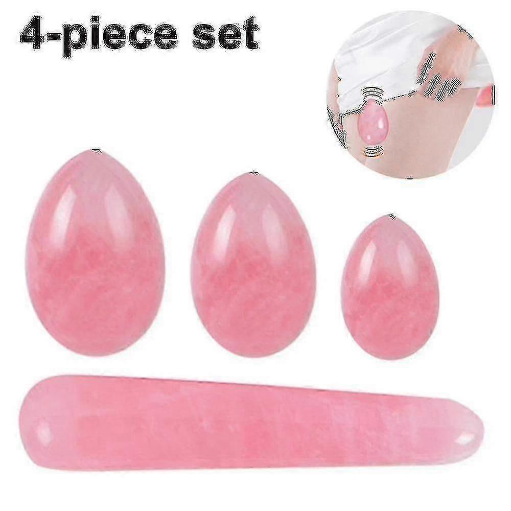 4ピース天然翡翠石の卵ヨニ卵ドリル翡翠の卵PrettyJ