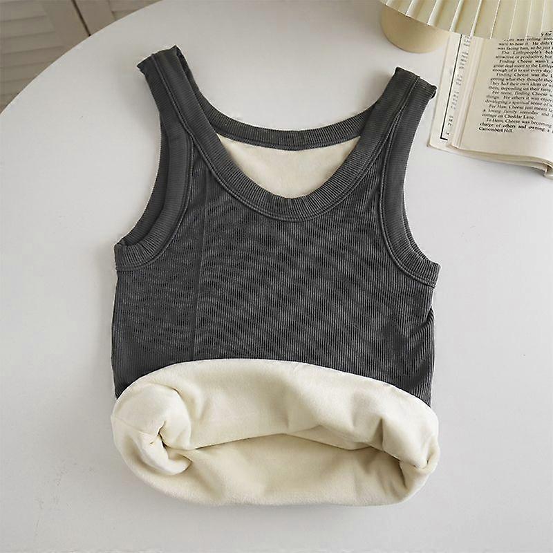 Women's Thermal Vest Autumn and Winter Velvet Thickened Heating Bottoming Top
