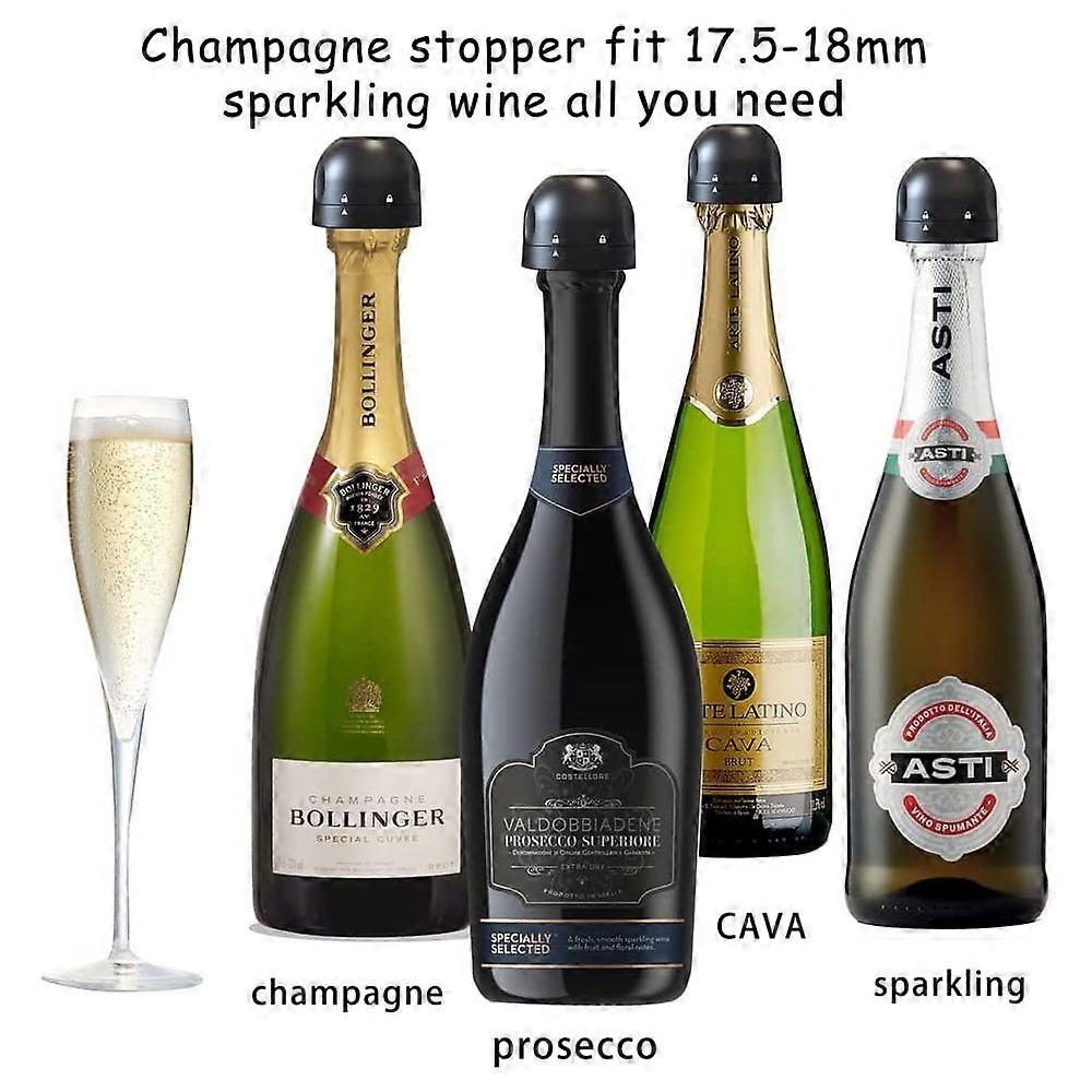 3Pack Champagne Stopper Leakproof Champagne Bottle Stoppers