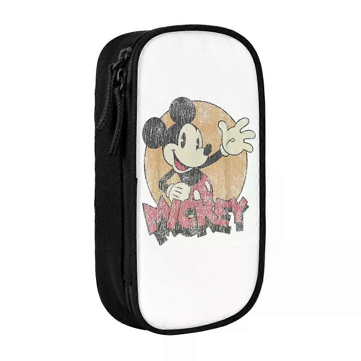 f179 Mickey Friends Mickey Mouse Pencil Cases Fun Retro Distressed Pen Box Bag Girl Boy Storage School Pencilcases jbfq179