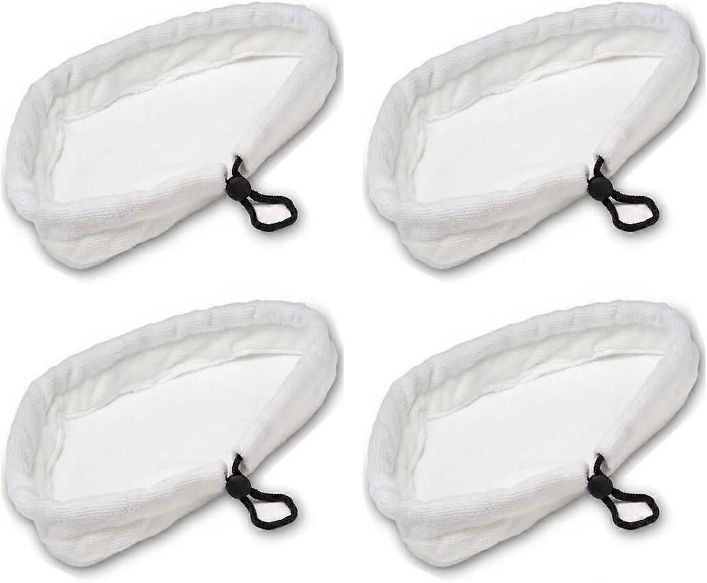 4pcsホームクリーンスチームモップ再利用可能な交換マイクロファイバークリーニングパッド洗濯可能な布