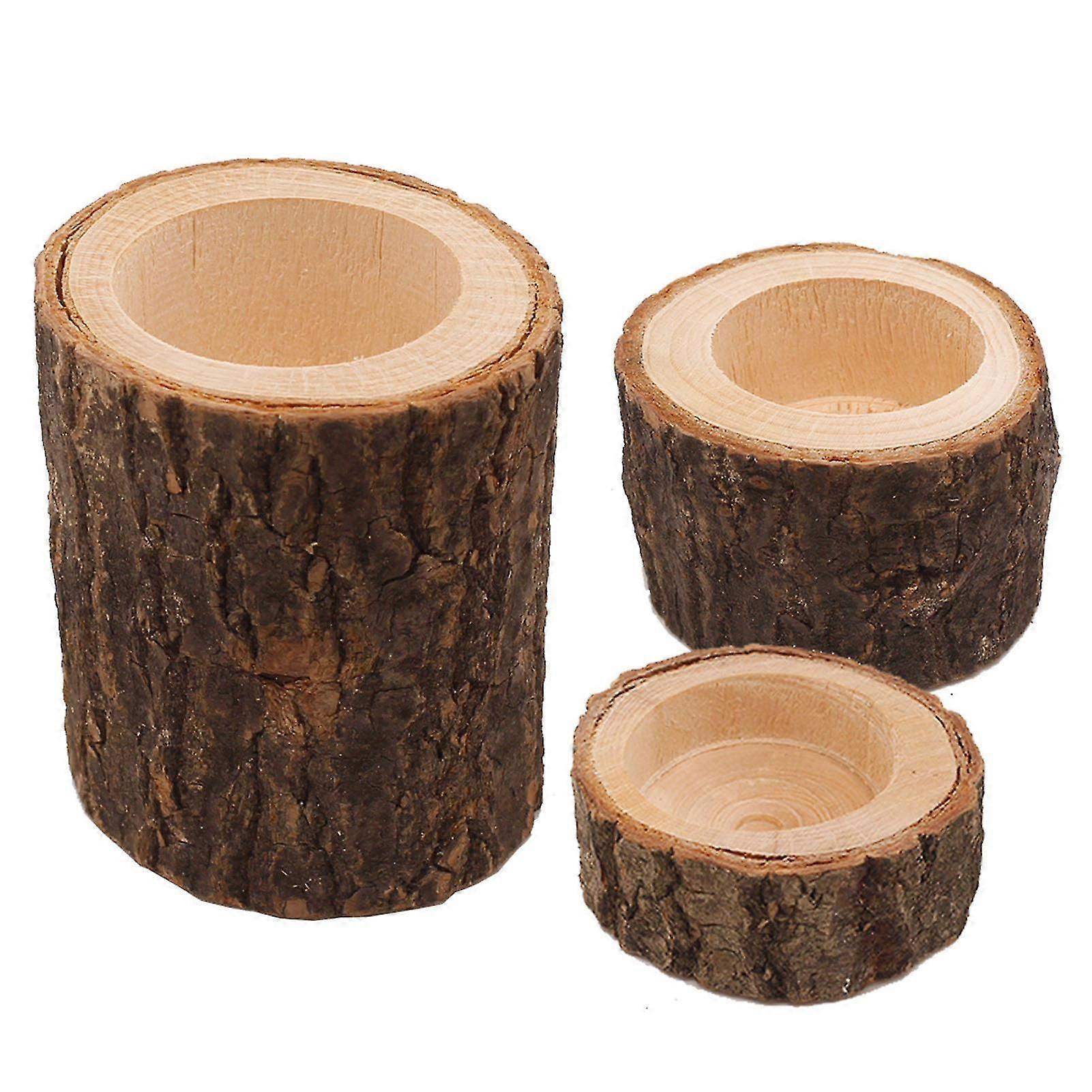 Wooden Candles Holders Rustic for Home Wedding Creative Decoration