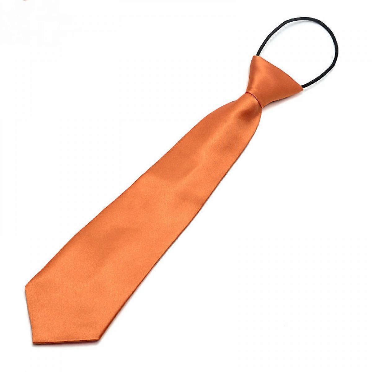 Childrens tie solid color, childrens adjustable zipper tie, childrens performance tie, lazy tie,Orange