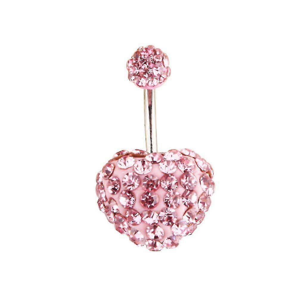 Anneaux de piercing de nombril double face en acier chirurgical avec boule disco en cristal, piercing de nombril, bijoux de corps.