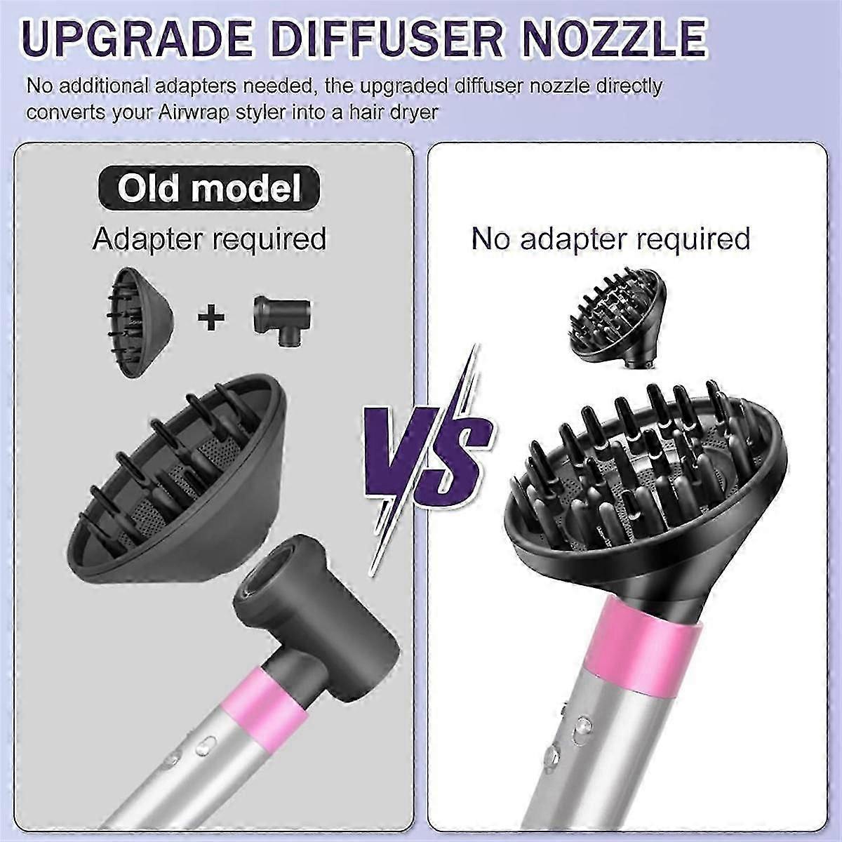 For HS01 and HS05 Diffuser Large Round Volumizing Brush Cleaning Brush Set Curling Iron Styling Tools B