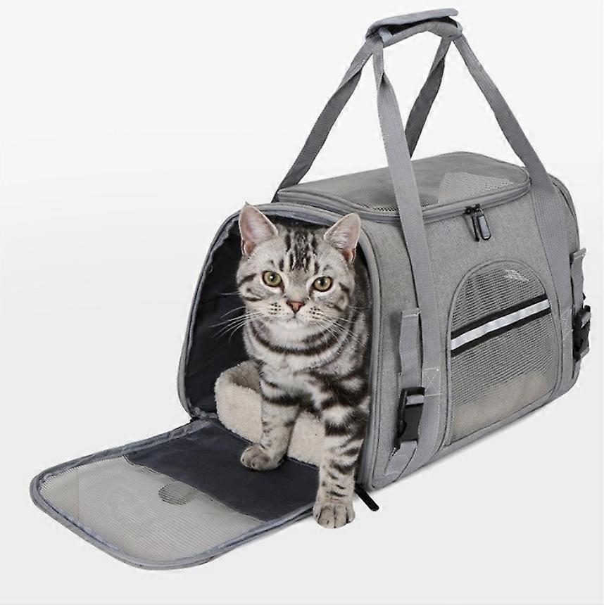 Dog bag, transport bag for pets, grey