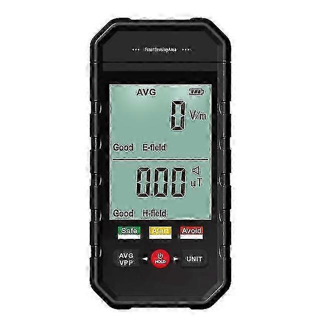 Large-screen Electromagnetic Radiation Detector with Sound, Light & Red Screen Alarm -