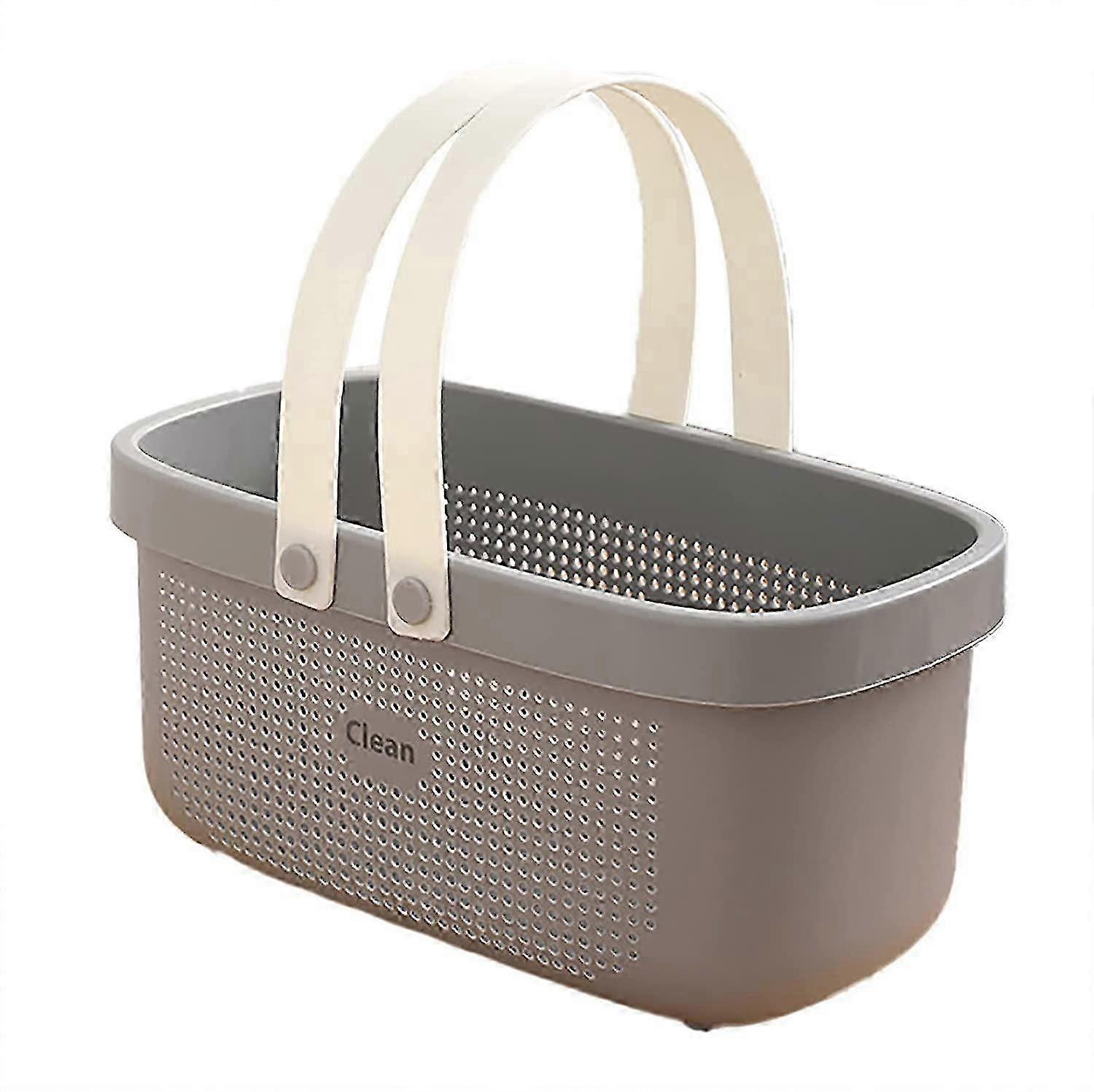 Portable Shower Caddy Tote Plastic Storage Basket With Handle f54