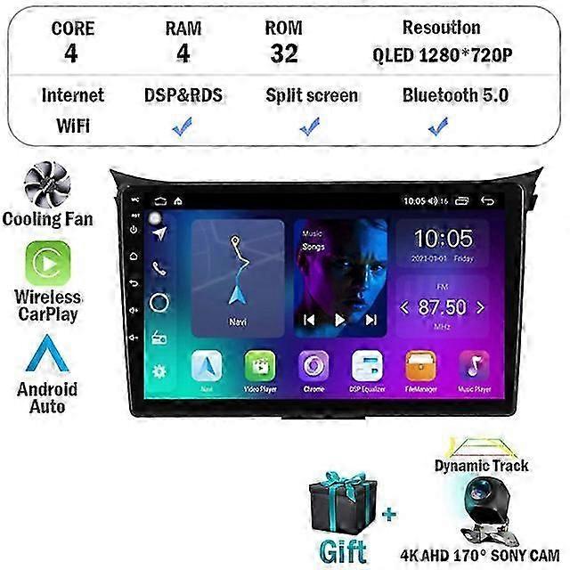 Android 12 For Hyundai I30 Elantra GT 2012 2013 2014 2015 2016 2017 Car Radio Multimedia Video Player Navigation Stereo GPS Auto