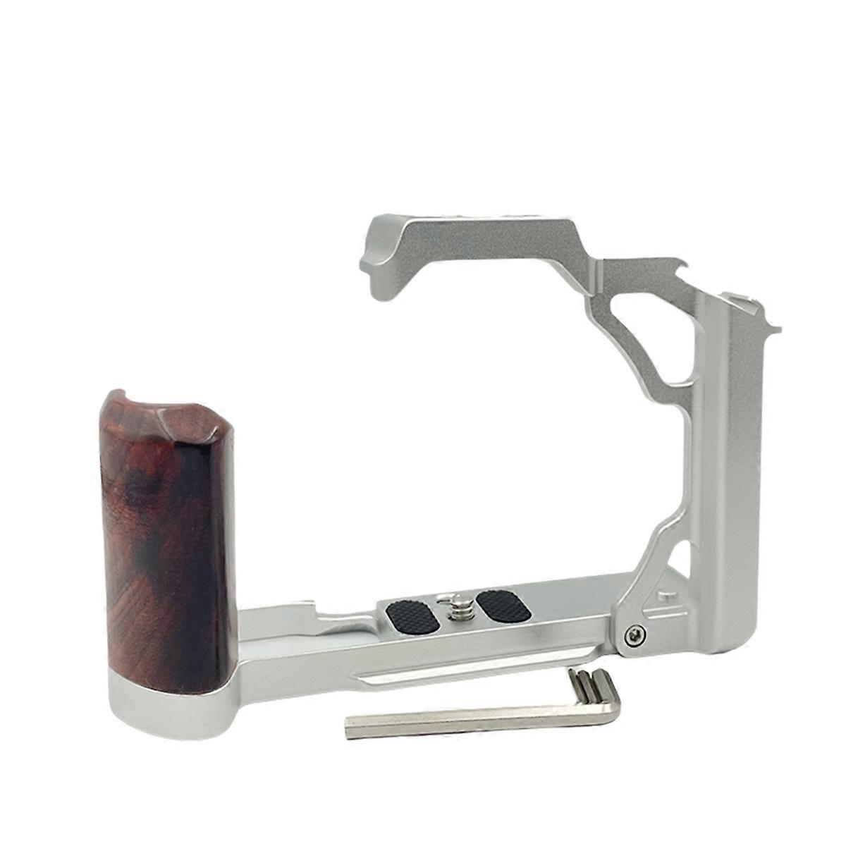 Wood Handle Aluminum Alloy Camera Cage Stabilizer Rig for ZFC Cameras Silver