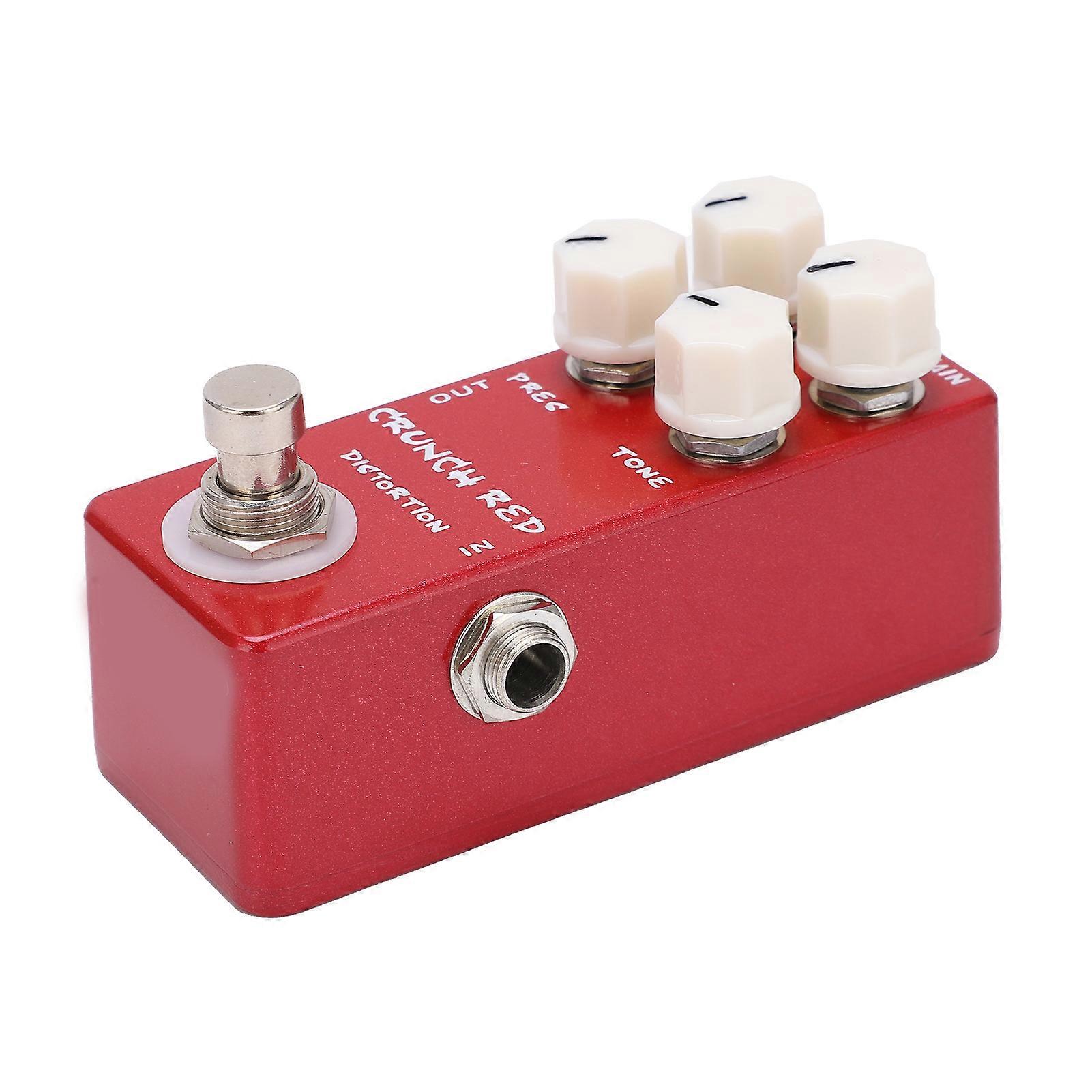 Red Metal Shell Distortion Effect True Bypass Foot Switch for Guitar