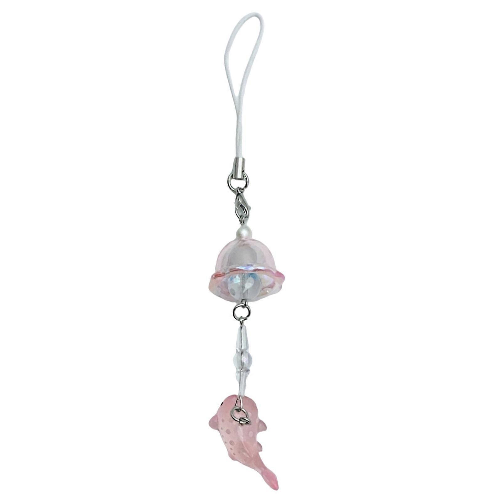 Jellyfish Inspires Keychain for Sea Lovers Unique Dolphin Pendant Keyring Handmade Resin Beaded Key Chain Bag Accessory