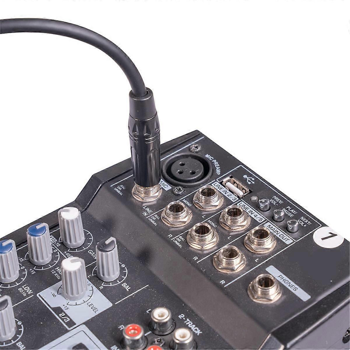 1/4 Inch to XLR Male Balanced Signal Interconnect Cable 200cm