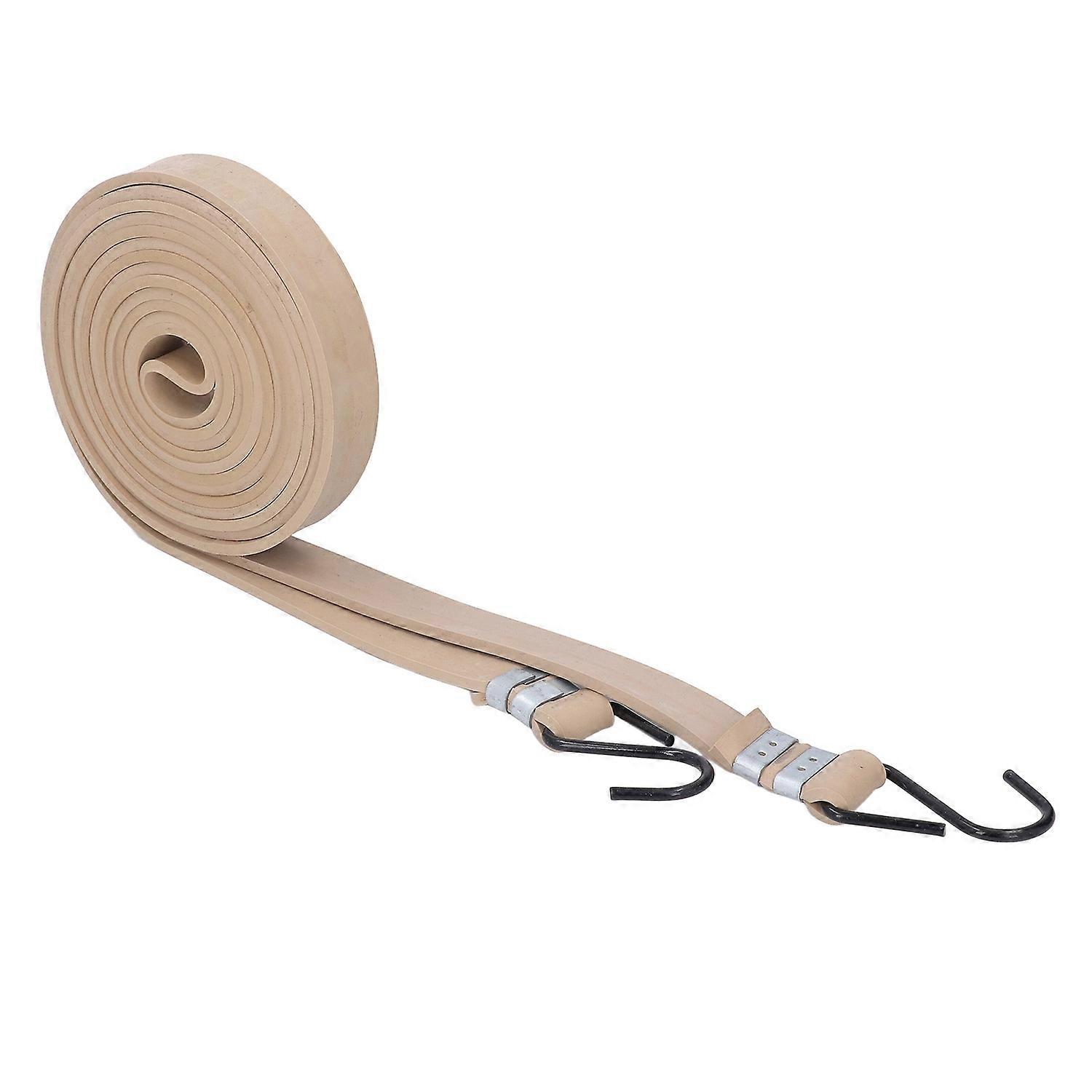 Flat Bungee Cord 2.4cm Wide 4.6mm Thick Heavy Duty Elastic Band with Hook for Transport Moving Lugga