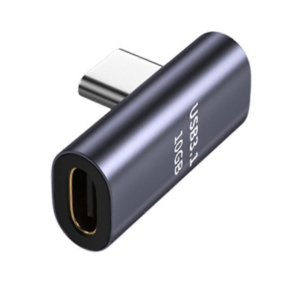 90° USB-C mannlig kvinnelig adapterdata rettvinklet