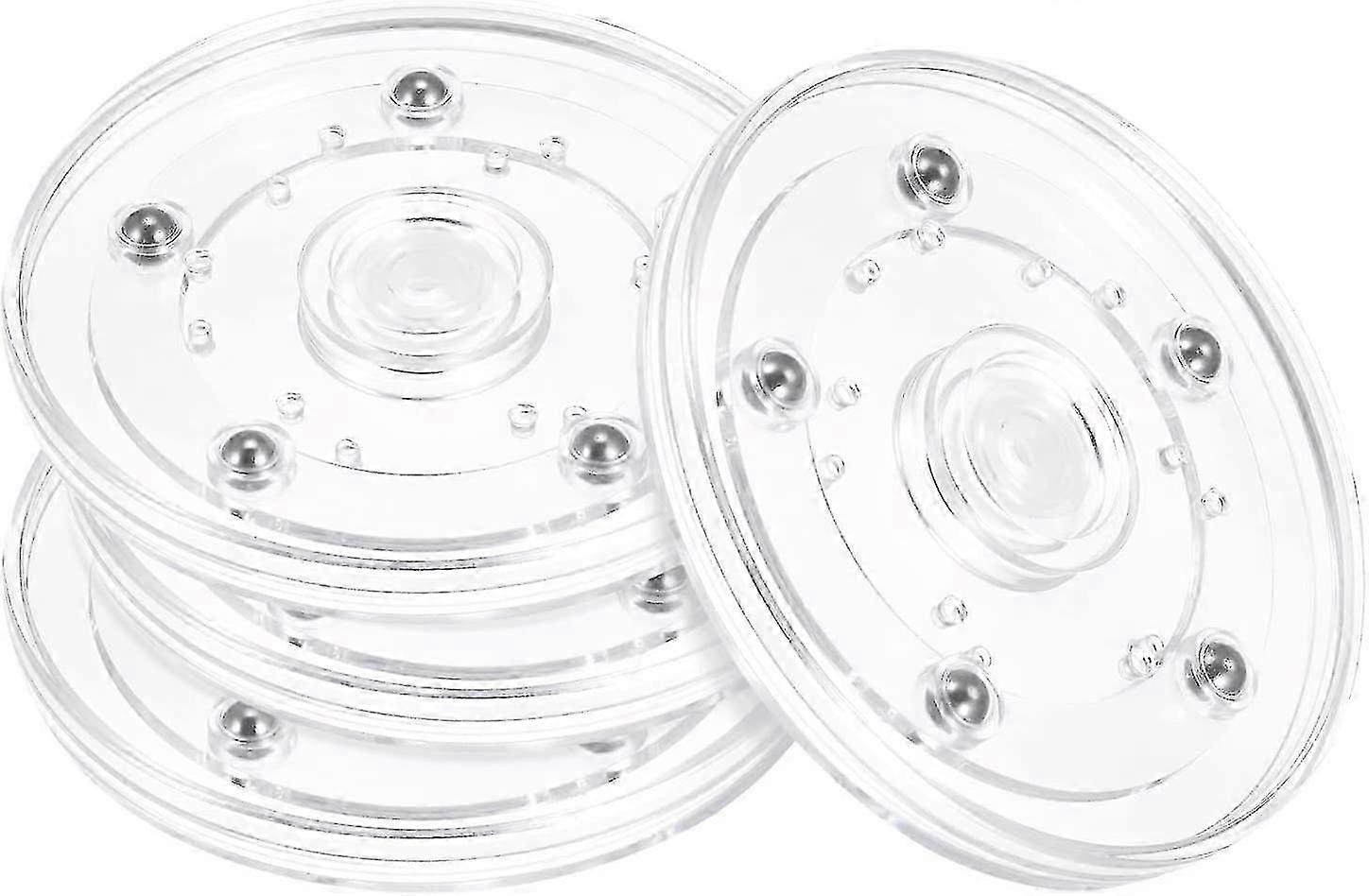 Pack de 4 supports pivotants rotatifs de 4 pouces avec roulements à billes en acier Lazy Susan Base Plateau tournant
