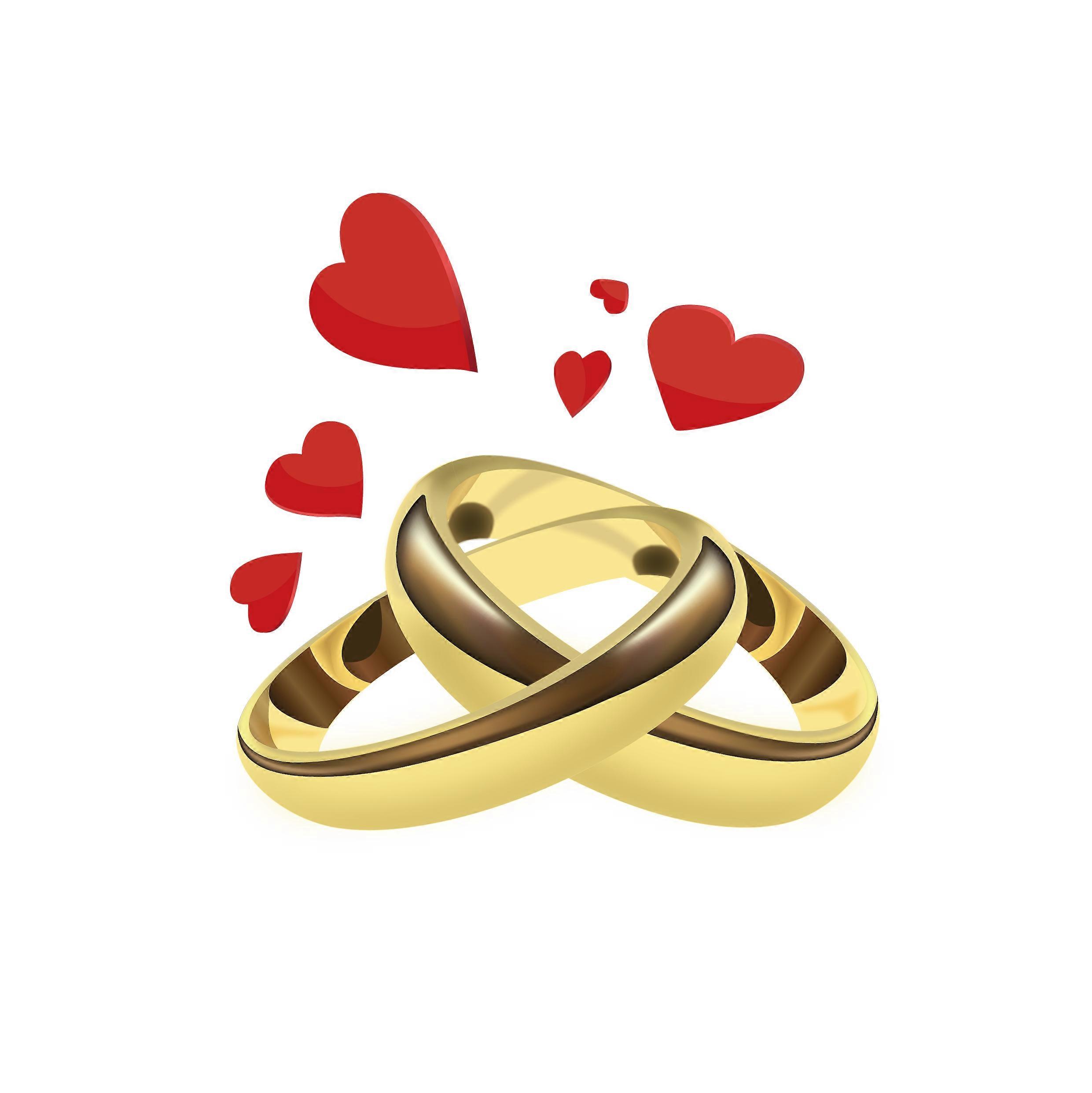 Iron-on patch Wedding Rings