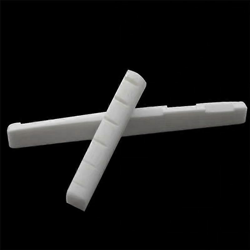 4Pcs 6 String Acoustic Guitar Bone Bridge Saddle 72mm and Nut 43mm
