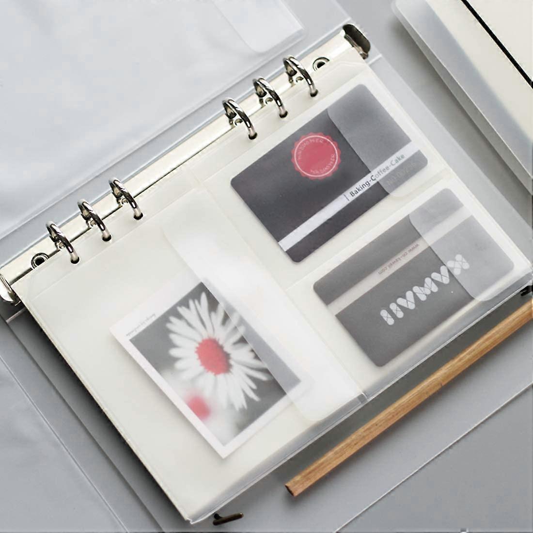20Pcs A5 6 Ring Binder Pockets 3 Types Envelope,Zipper Closurek Bill