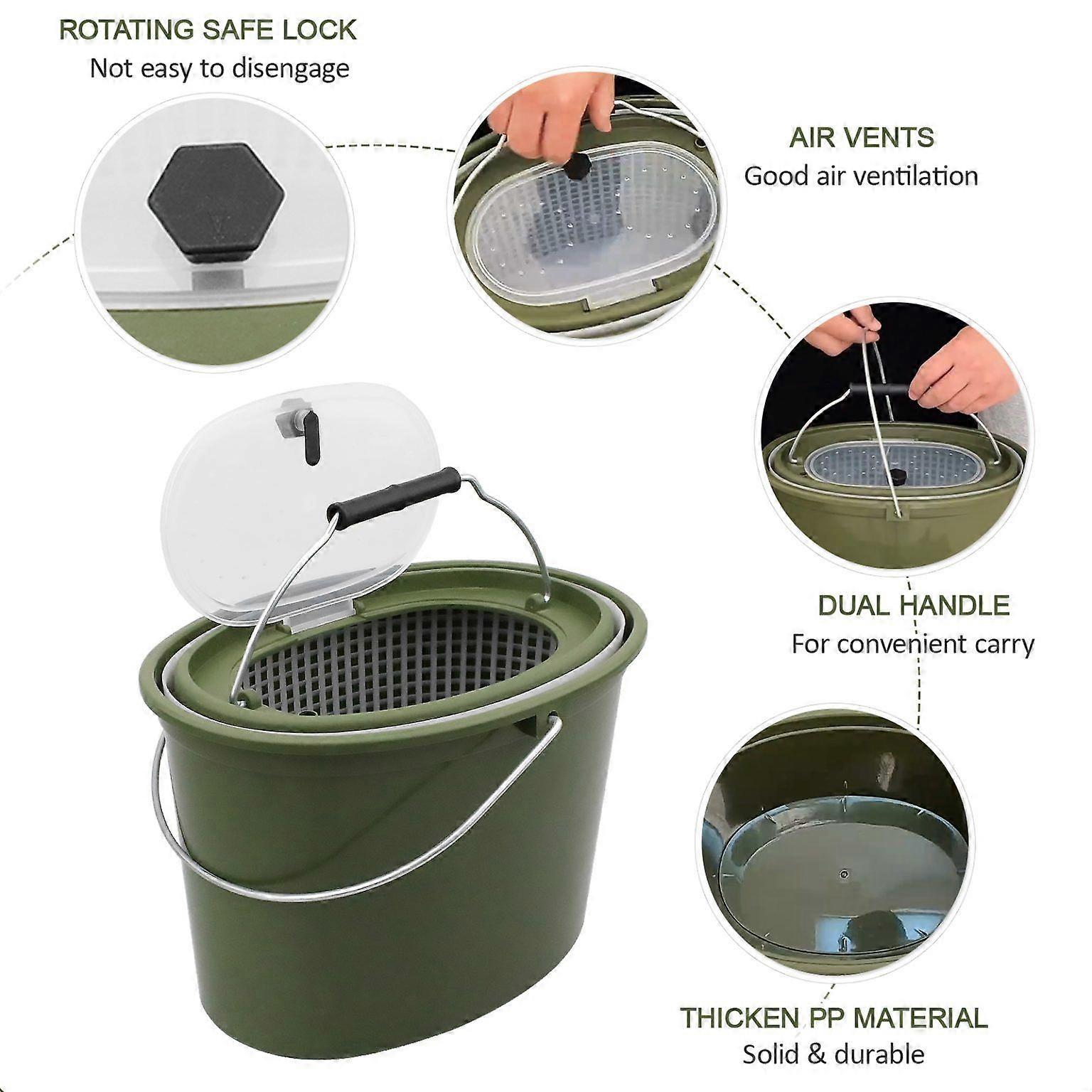 2-in-1 Double-Deck Fishing Bucket and Box