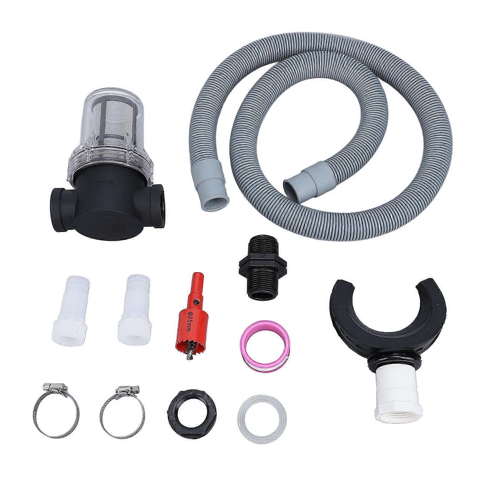 75mm 3.0in Rain Barrel Connector Kit With Filter Roof Rainwater Collector Diverter Hose Connection Round Water Collection System