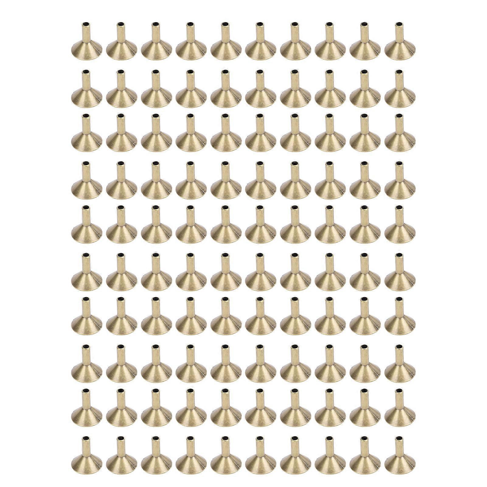 100 Pcs Alloy Funnel Shape Incense Holders for Tea Room