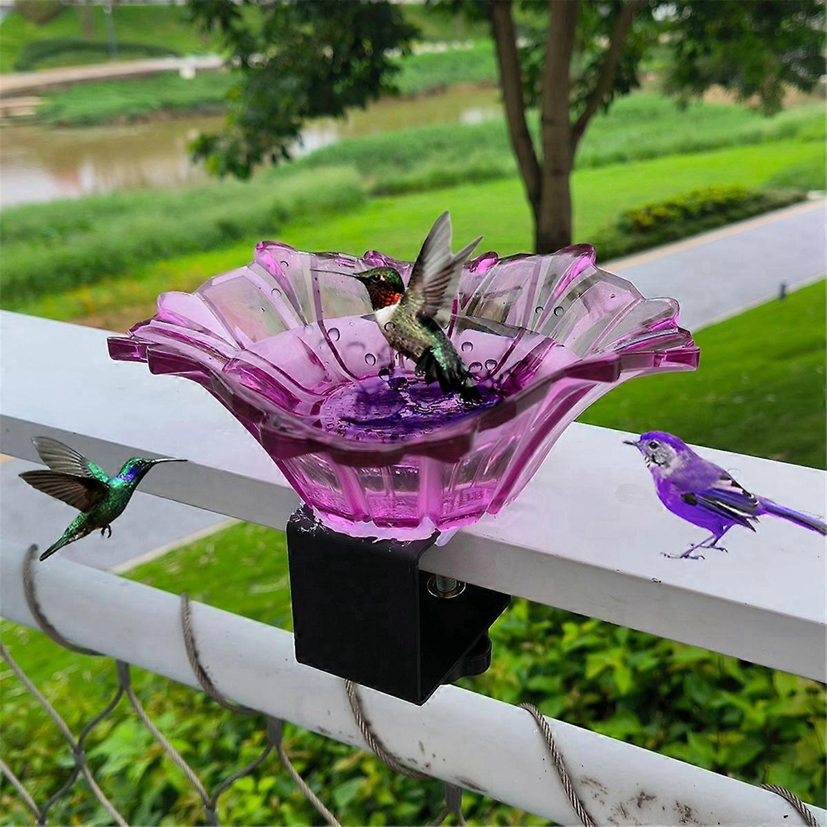Balcony Bird Bath Railing Bird Feeder Birdbath Bowl
