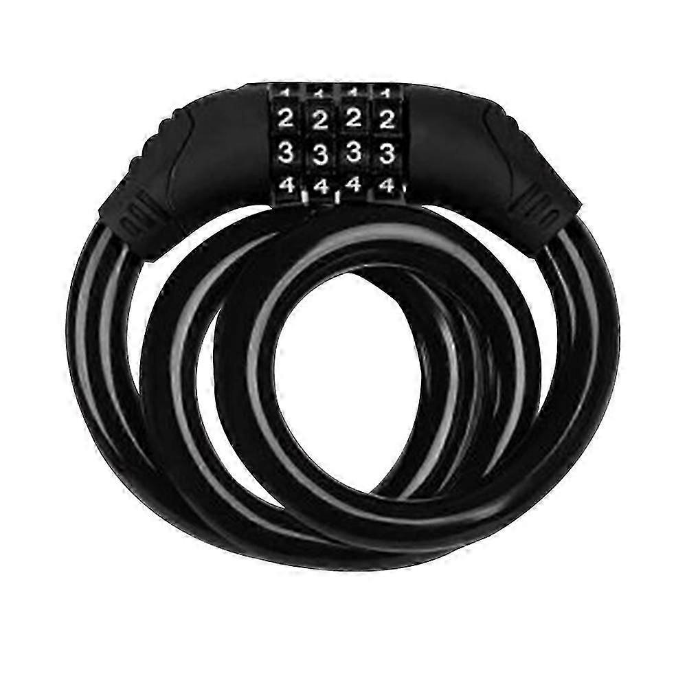 Bicycle lock Mountain bike anti-theft lock Bicycle four-digit password lock mountain bike color wire lock security anti-theft