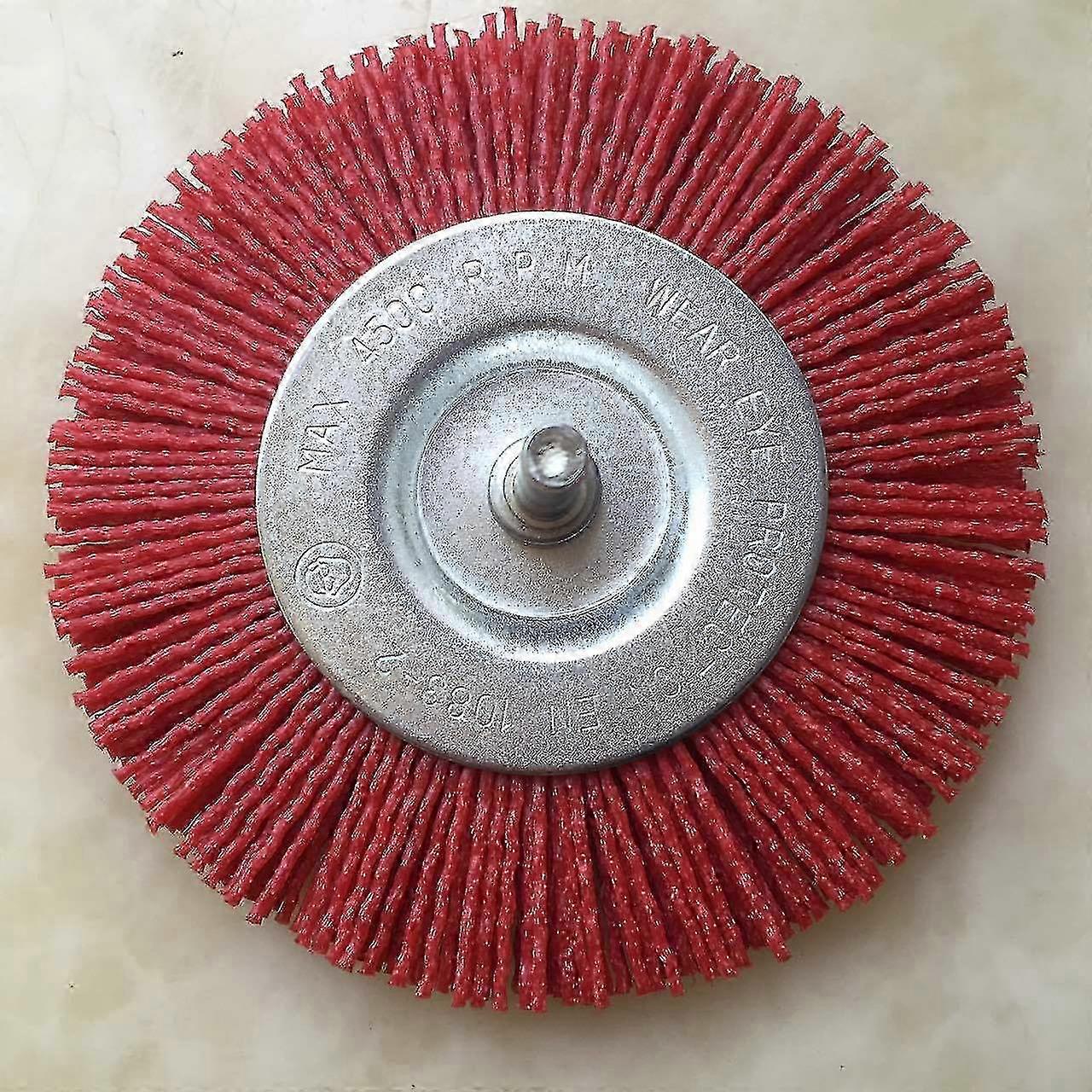 100 mm Thick Red Nylon Round Brush