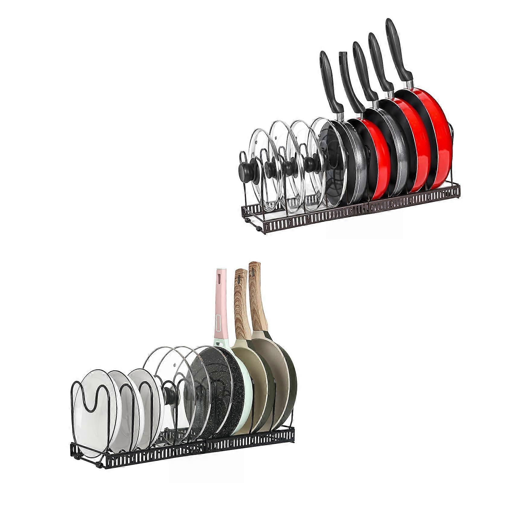 Expandable Pot Rack for Kitchen Cookware Cabinet Baking Frying Rack