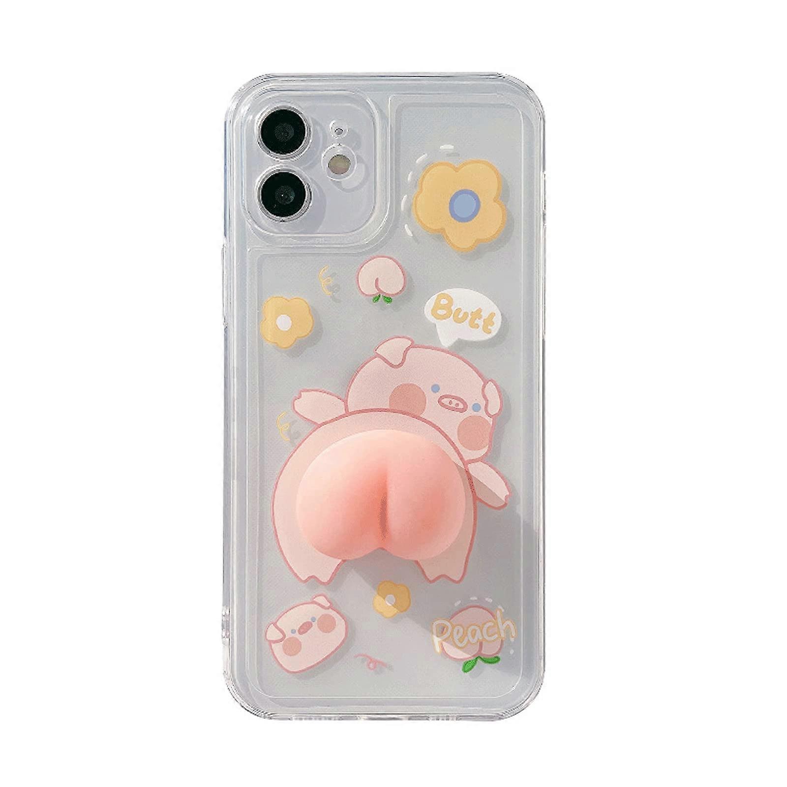 Cute Character 3D Pigs Butt Design Case for iPhone 11 Pro Max, Fun Animal Style, Compatible and Durable Protection