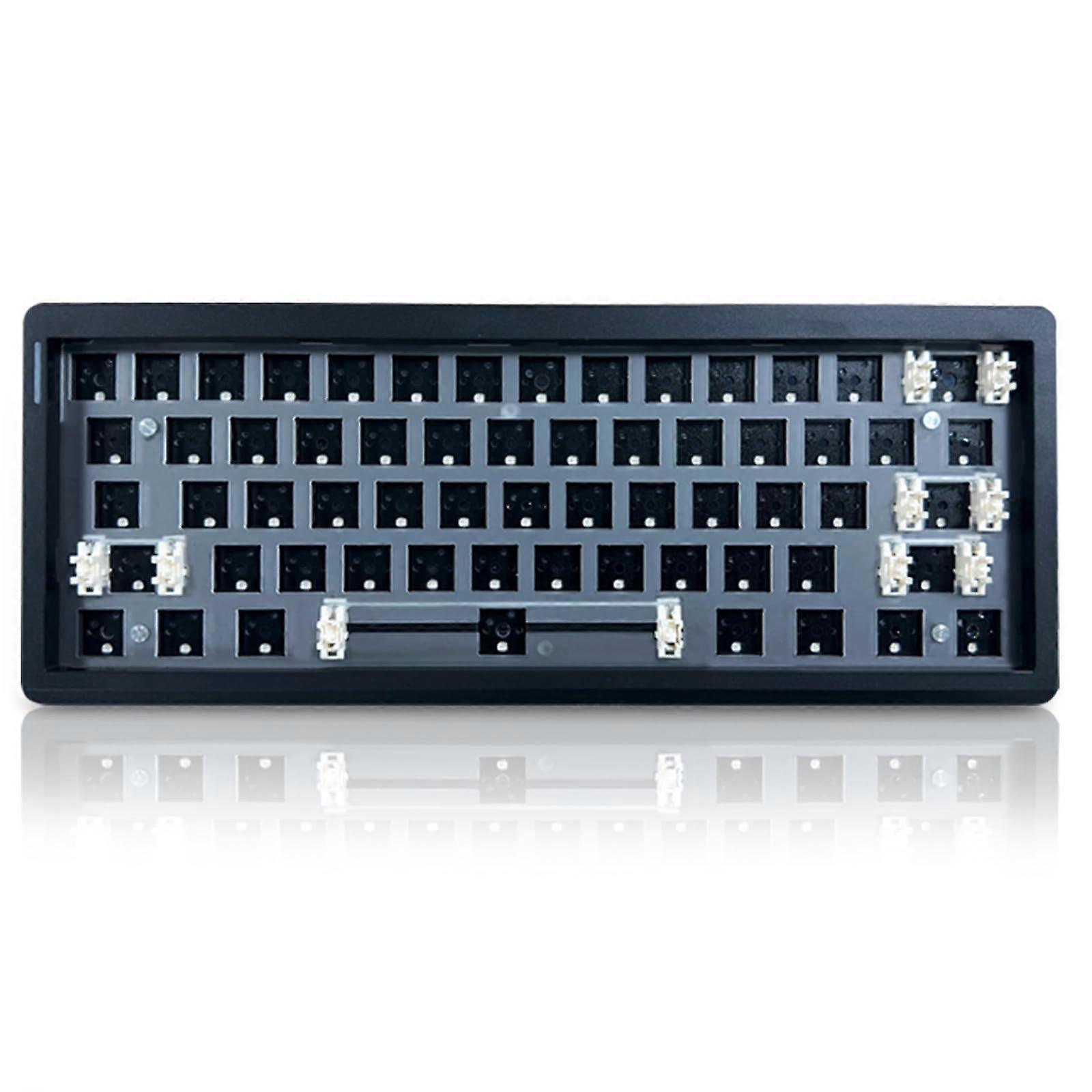 GMK61 Barebones Keyboard Kit 60% Hot-Swap, Programmable, Gasket Mount, RGB BT5.0/2.4G/Wired Type-C, 61 Keys NKRO Black