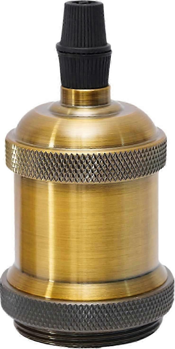 Vintage Edison e27 Socket Retro Light Bulb Pendant Lamp Holder Solid Ceramic Lamp Adapter Antique Brass 1PCS