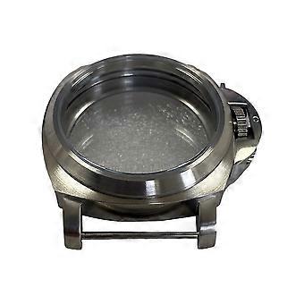 Precise 44mm Stainless Steel Watch Case for Mostly Brand Watch Movements with Mineral Glass Cover for Watch Repairing