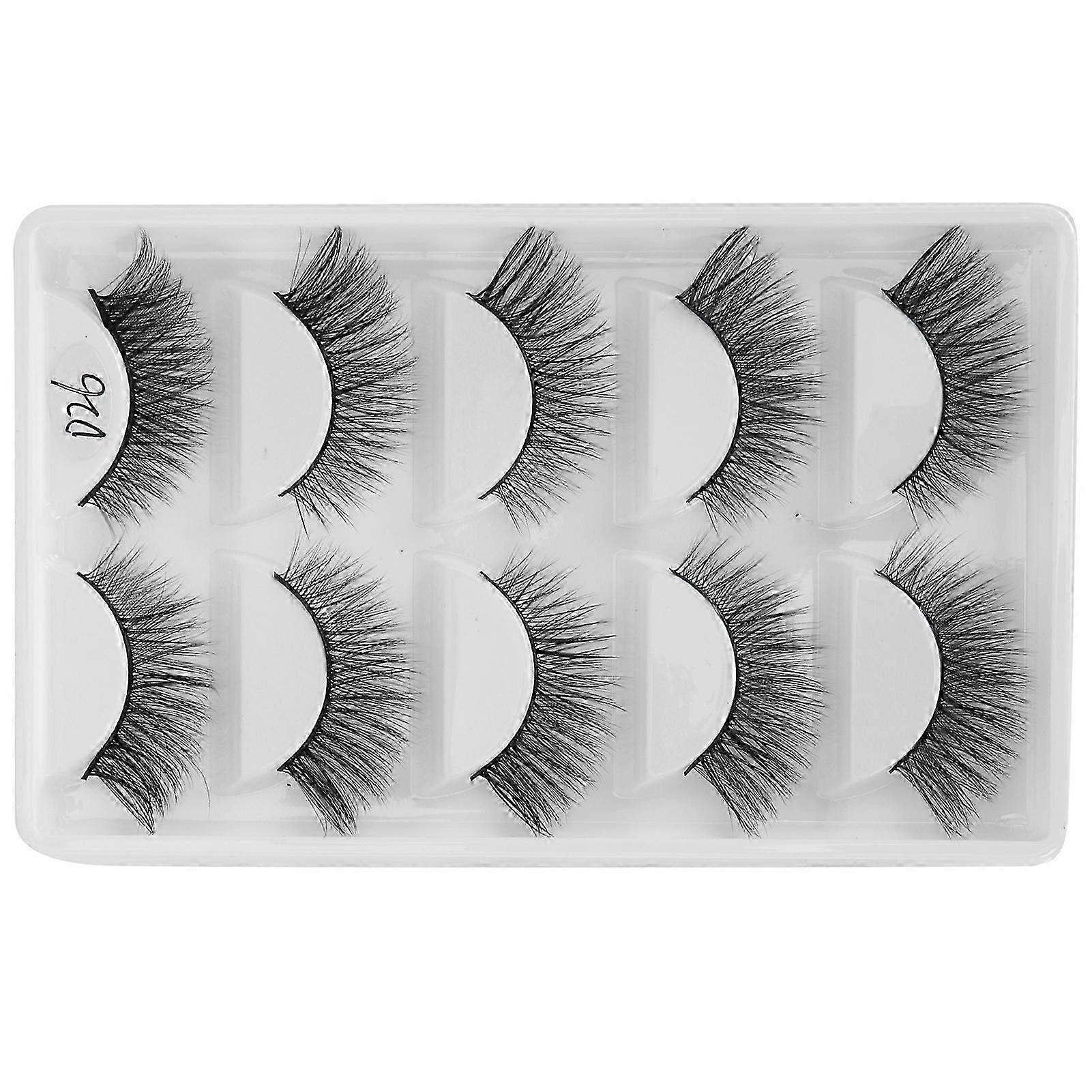 5 Pairs Thick Dense False Lashes Three dimensional Long Curly False Eyelashes Makeup Tool(D26 )