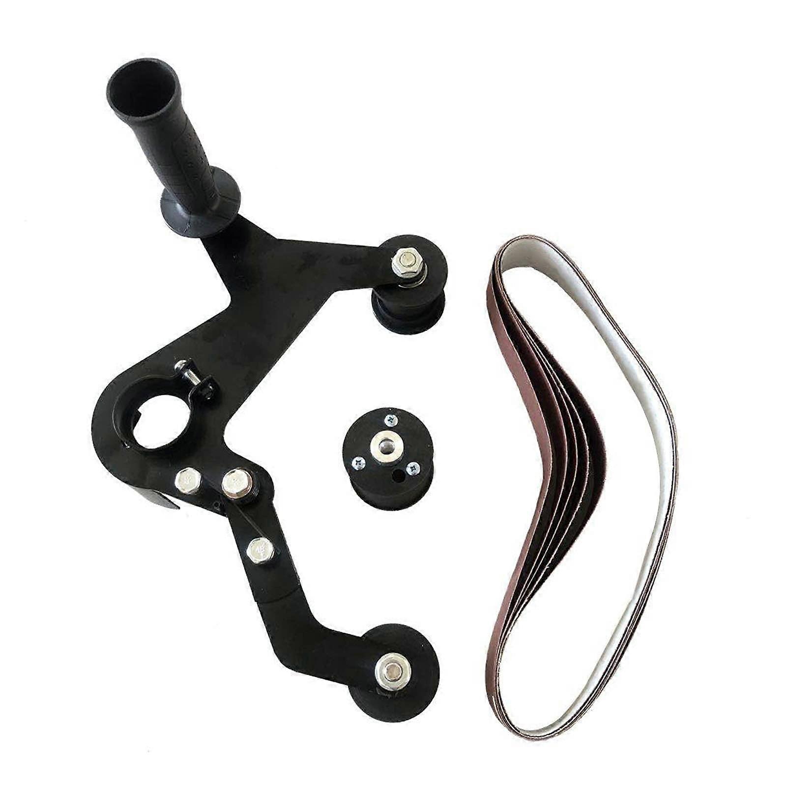Belt Sander Attachment for Angle Grinder, 5/8"-11 UNC, Cast Iron ABS Pipe Tube Bracket, Professional Sanding Support Tool