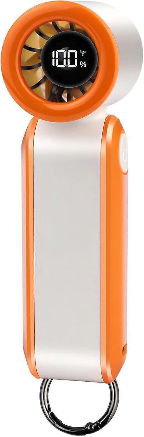 Portable Handheld Fan, LED Digital Display, Powerful Mini Turbo Fan, 17400RPM Hight Speed, Personal Hand Fan Rechargeable, Small Pocket Design with Ca