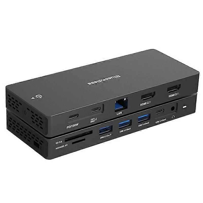 Blueendless 12-In-1 HD Multifunctional Docking Station 10Gbps Splitter With Switch