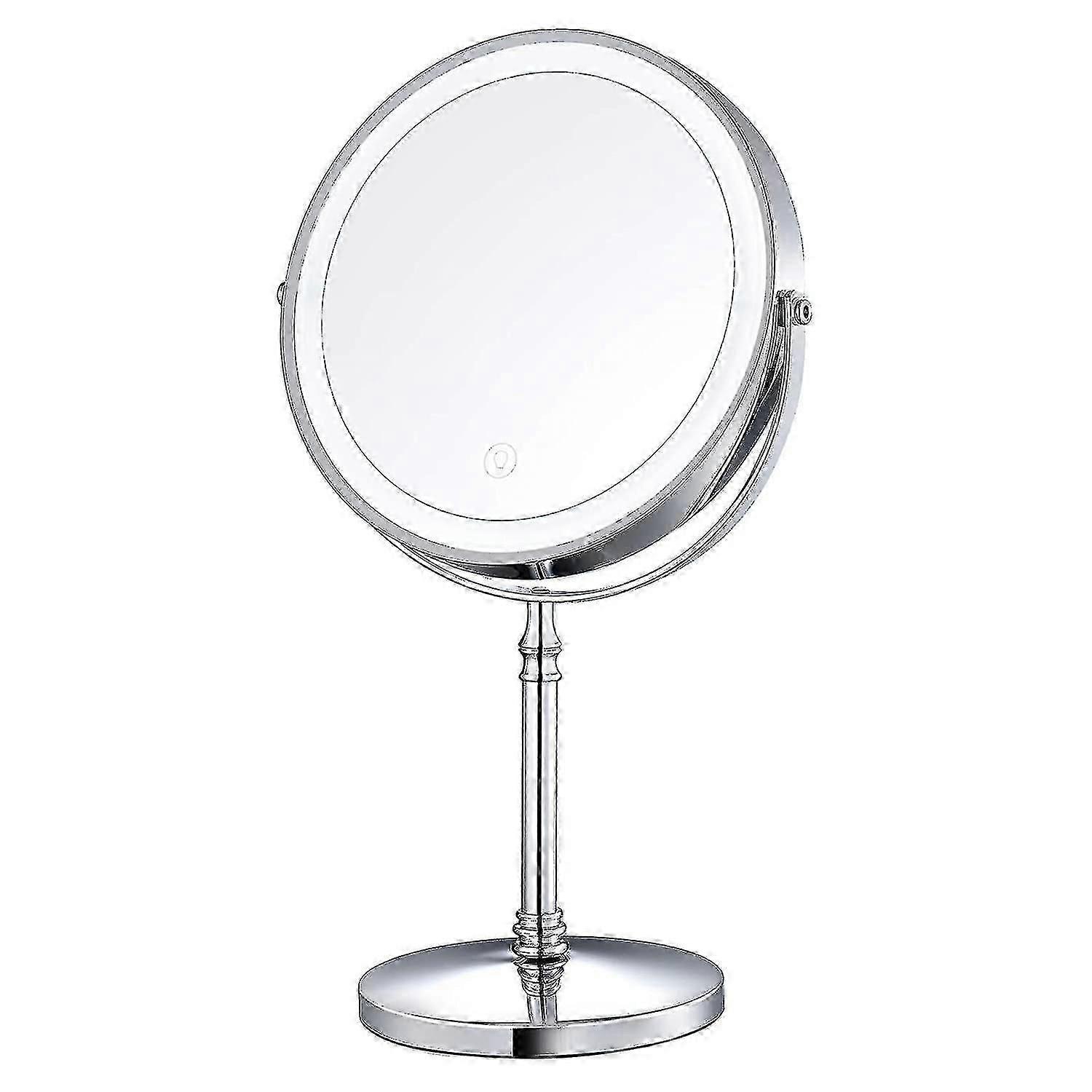 8 Lighted Makeup Mirror 10x Makeup Mirror With Lights Double Sided Dimmable Magnifying Mirror With Light Rechargeable-CHENG FU
