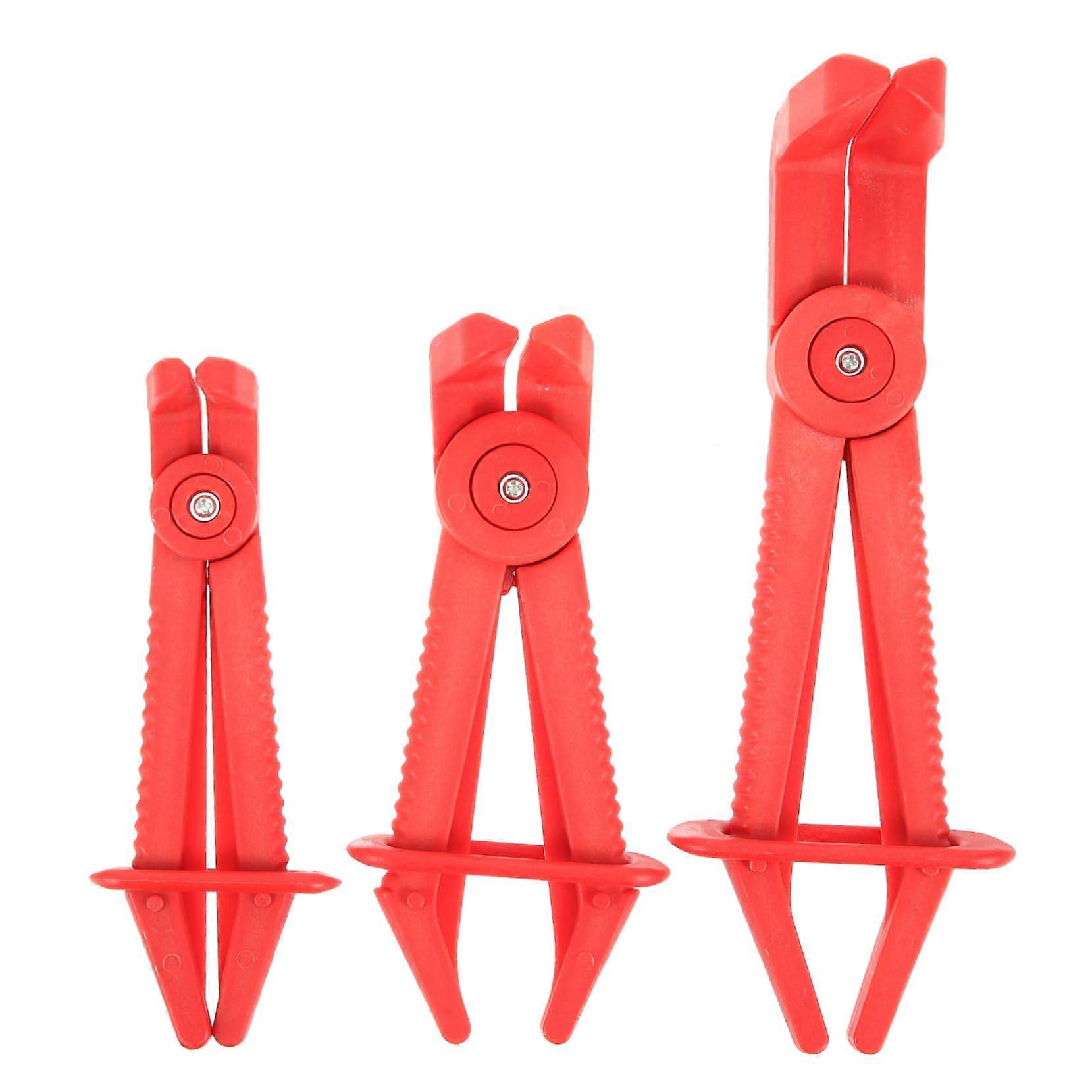 3 Sets Hose Clamp Pliers Universal Automotive Hose Clip Tool for Radiator and Brake Line Compatible with Various Models